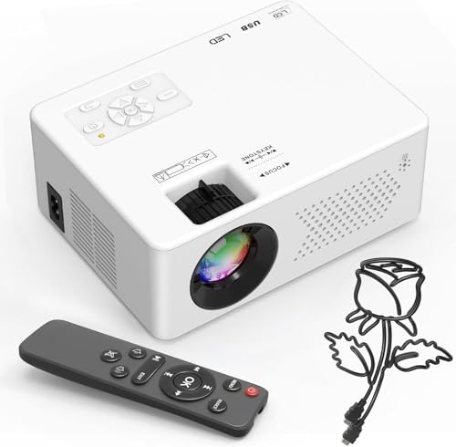 Beamer, Mini Beamer Tragbarer, Full HD 1080P...