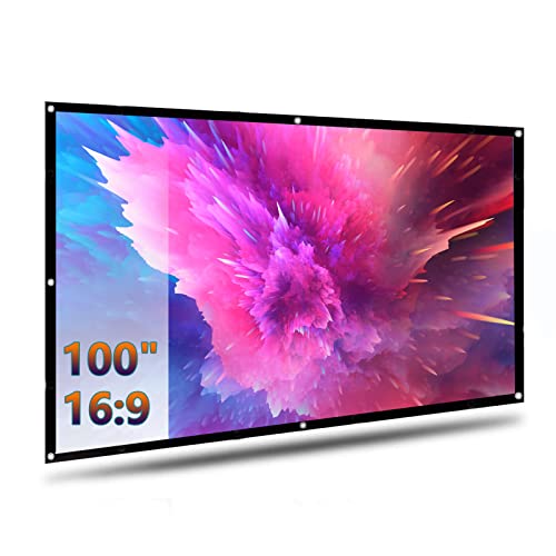 Lisowod 16:9 HD Faltbarer Beamer Leinwand 100...