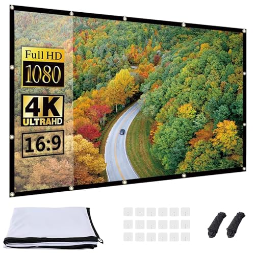 OWill Leinwand Beamer 120 Zoll,16:9 HD...