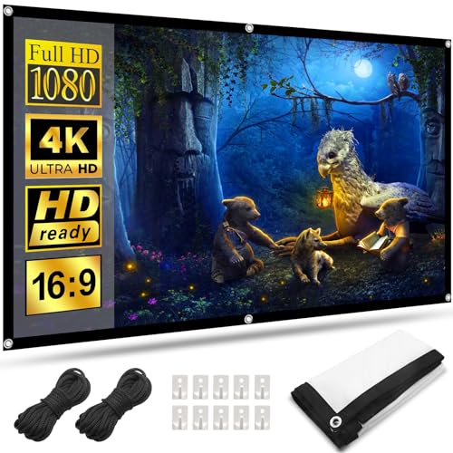 Leinwand Beamer 84 Zoll,HOPFROG Front und...