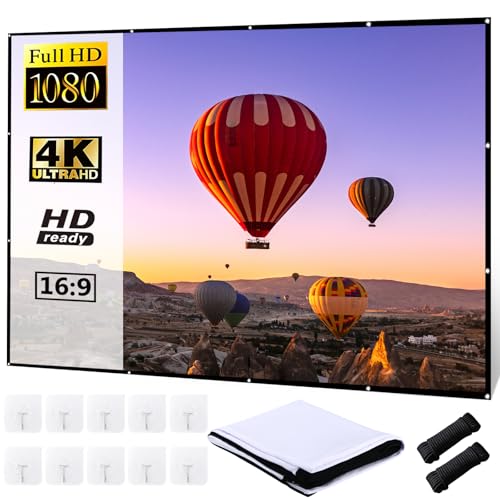 Zippicks Beamer Leinwand 100 Zoll, Leinwand...