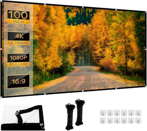 Leinwand Beamer 100 Zoll, hochauflösende...