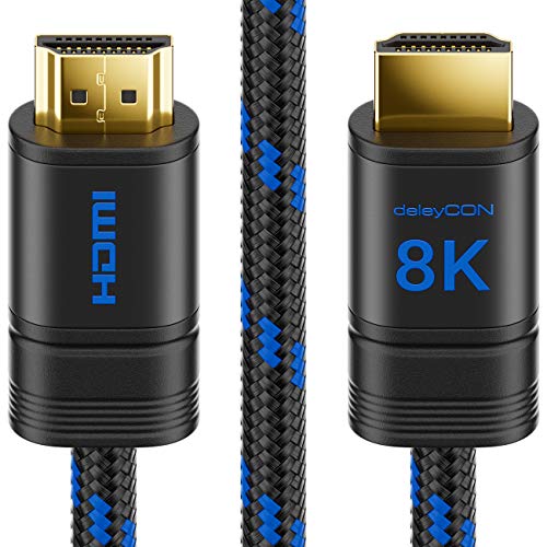deleyCON 2m 8K UHD-II HDMI 2.1 Nylon Kabel...