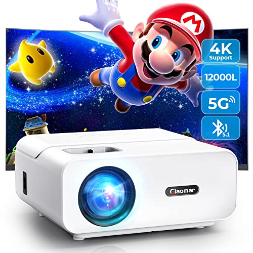Beamer, 5G WiFi Bluetooth 12000 Lumen 1080P...