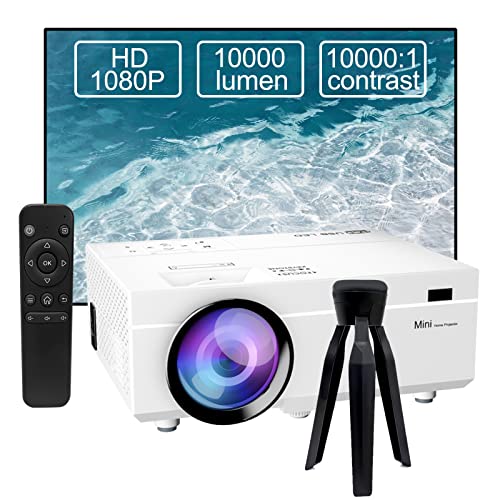 Mini Beamer, Full HD 1080P 10000 Lumen Beamer...