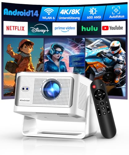 Alwtniet Mini Beamer Projektor 4K 8K...